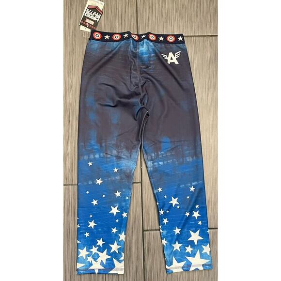 Marvel Hero Elite Juniors Captain America Superhero Cropped Leggings Pants Med - Picture 4 of 6